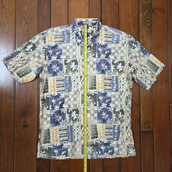 BURMA BIBAS Shirt Men's Large L 60 Singles Lawn Hawaiian Casual Button Up Floral - Picture 6 of 9